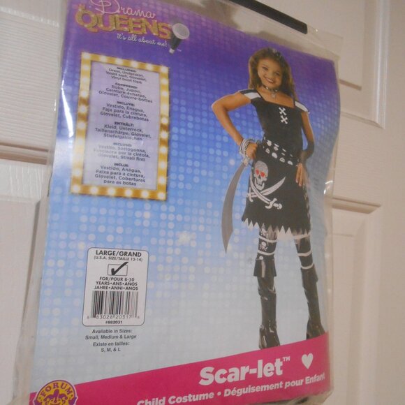 NEW FORUM GIRLS SIZE LG 12-14 DRAMA QUEENS SCAR-LET HALLOWEEN COSTUME DRESS πΈπ - Picture 1 of 9